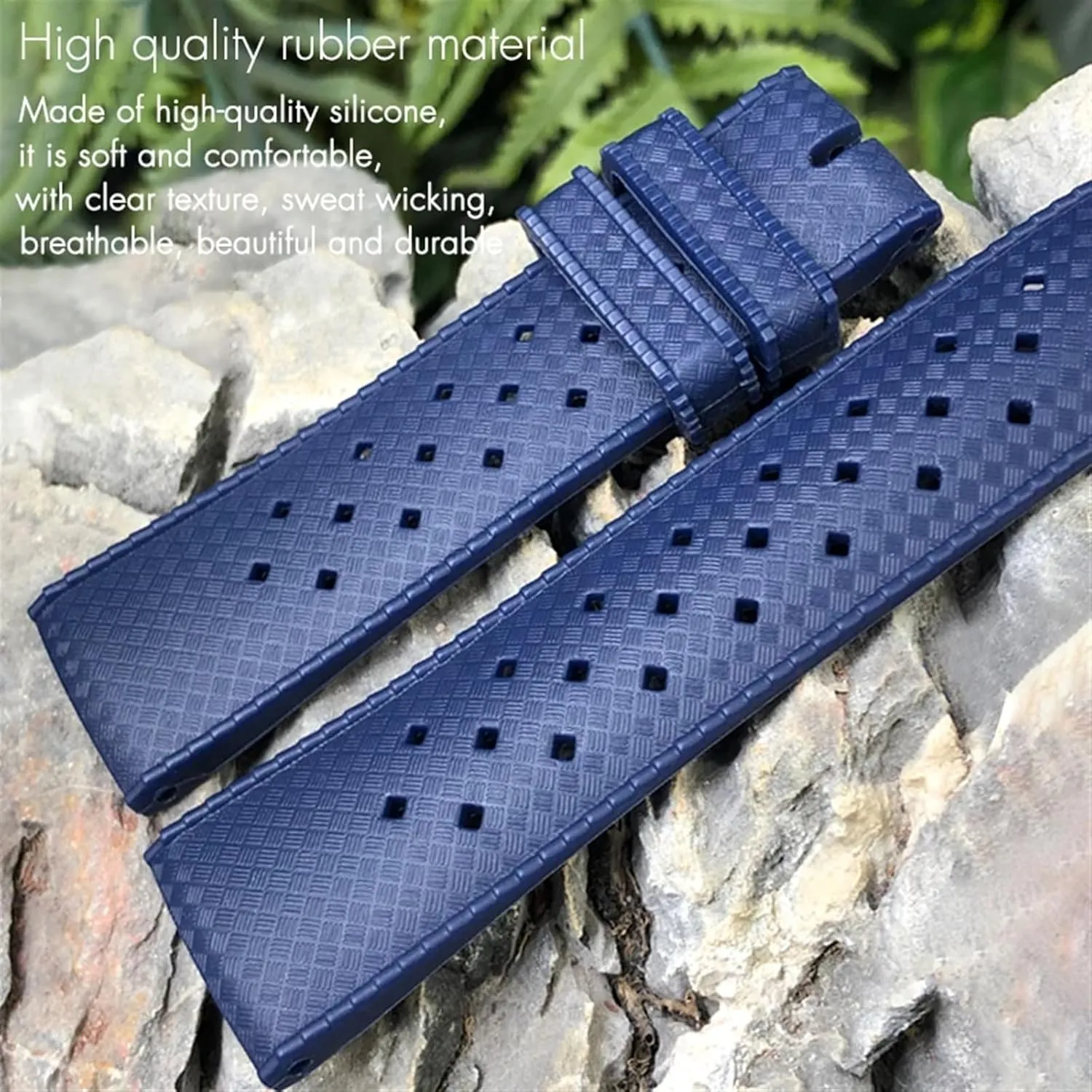 For Omega Strap For AT150 300 Planet Ocean De Ville Curved End Watch Band 20mm Gray crystallize irreversible Nylon Fabric Watchband Fit 