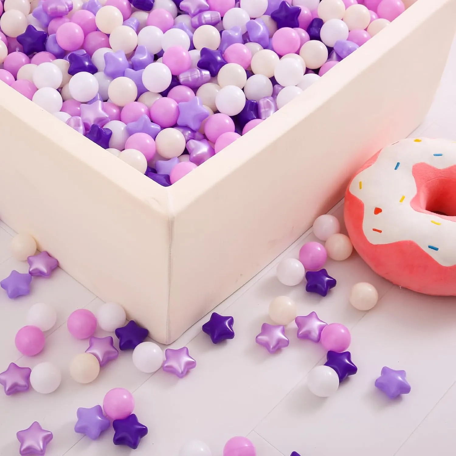 for Toddlers Ball Pits, 50 100 200 500 mandatory 1000 Ball Pit Ball Star Shapes for Kids, Boys Girls Bounce House, Play Tent, Baby Pool, Party Decoration. Star Ball Pit Balls 