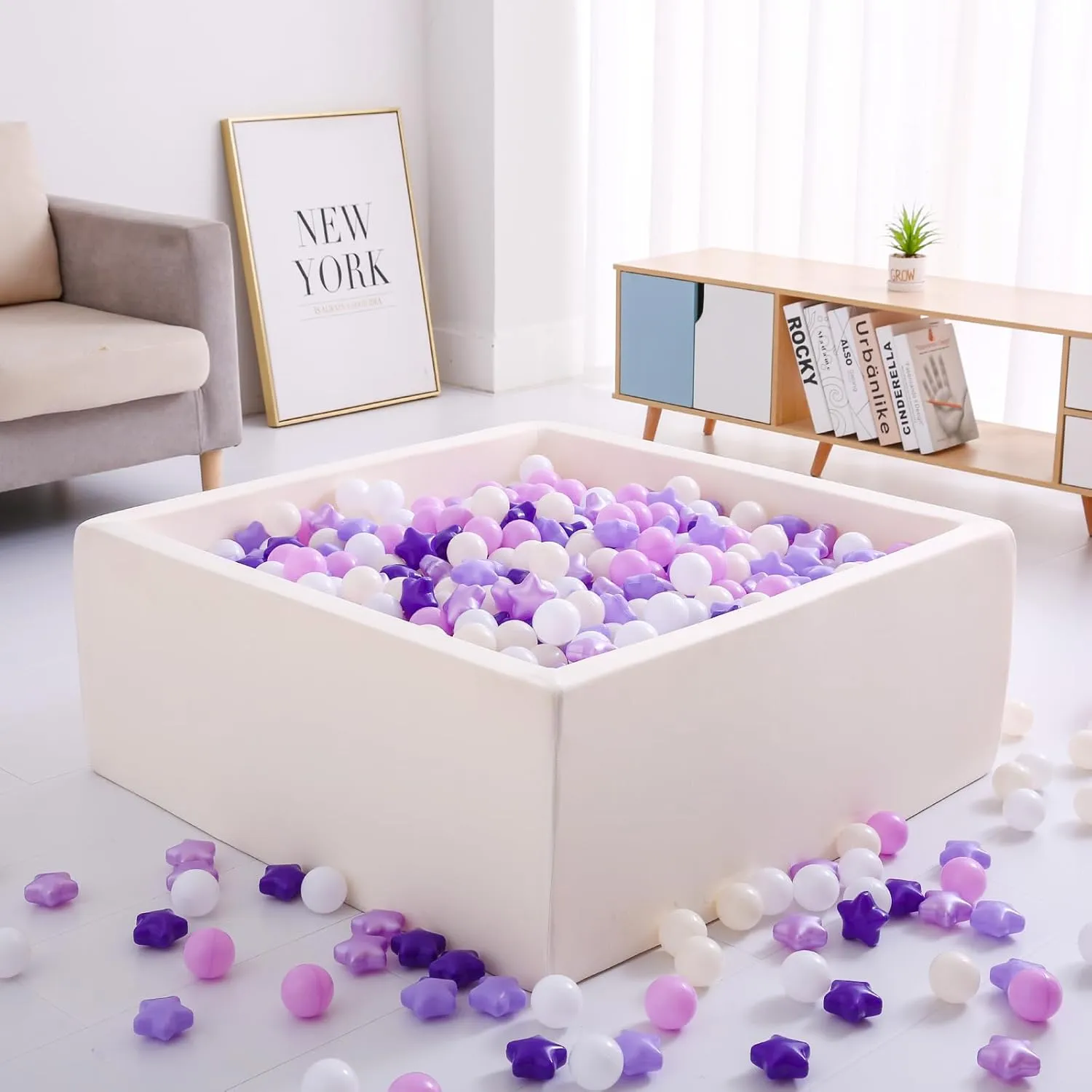 for Toddlers Ball Pits, 50 100 200 500 mandatory 1000 Ball Pit Ball Star Shapes for Kids, Boys Girls Bounce House, Play Tent, Baby Pool, Party Decoration. Star Ball Pit Balls 