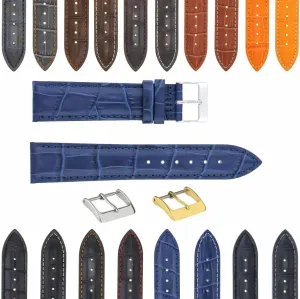 FOR WATCHES Ewatchparts 17-18-19-20-21-22-23-24MM GENUINE plow ITALIAN LEATHER WATCH BAND STRAP 