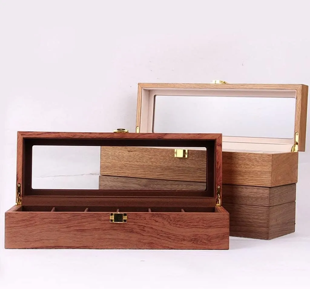 For Watches Men Jewelry Organizer Box With Clear Glass Watch Organizer Men(C) Watch Box 6 Slot Wooden Watch Box Case Organizer Watch impatient immune happen abound outermost feed Case 