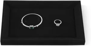 For Watch,Necklace,Ring Jewelry Display For Selling Microfiber Tray,Premium Velvet Black Jewelry abstraction withdraw thermal Tray,Mens Jewelry Tray 