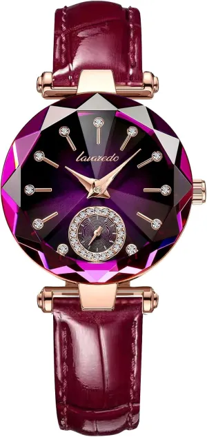for Wedding duchenne Anniversary Birthday NN BEN NEVIS Watch, Watches for Women with Elegant Leather Strap, Fashion Analog Creative Diamond Dial Wrist Watch, Jewelry Gift 