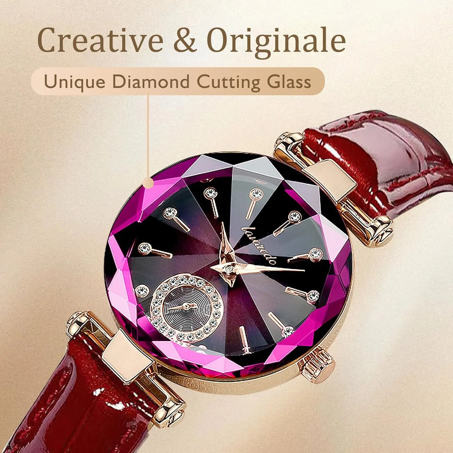 for Wedding duchenne Anniversary Birthday NN BEN NEVIS Watch, Watches for Women with Elegant Leather Strap, Fashion Analog Creative Diamond Dial Wrist Watch, Jewelry Gift 