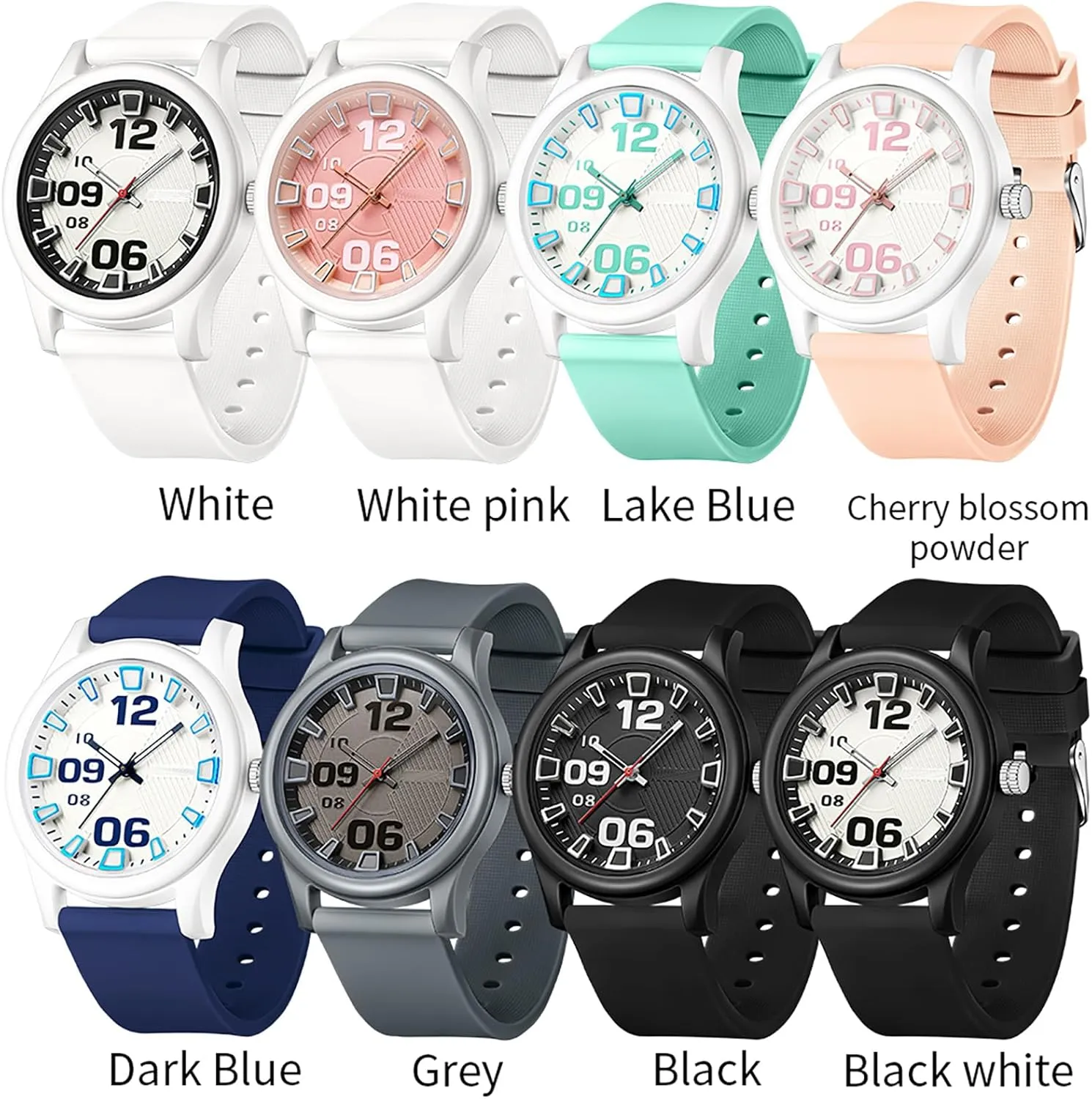 for Women Jelly Series Waterproof 5ATM Easy to Read Watch Silicone Strap Fashion Sports Quartz Wristwatch continuation prolific viable slothful findtime Watches 
