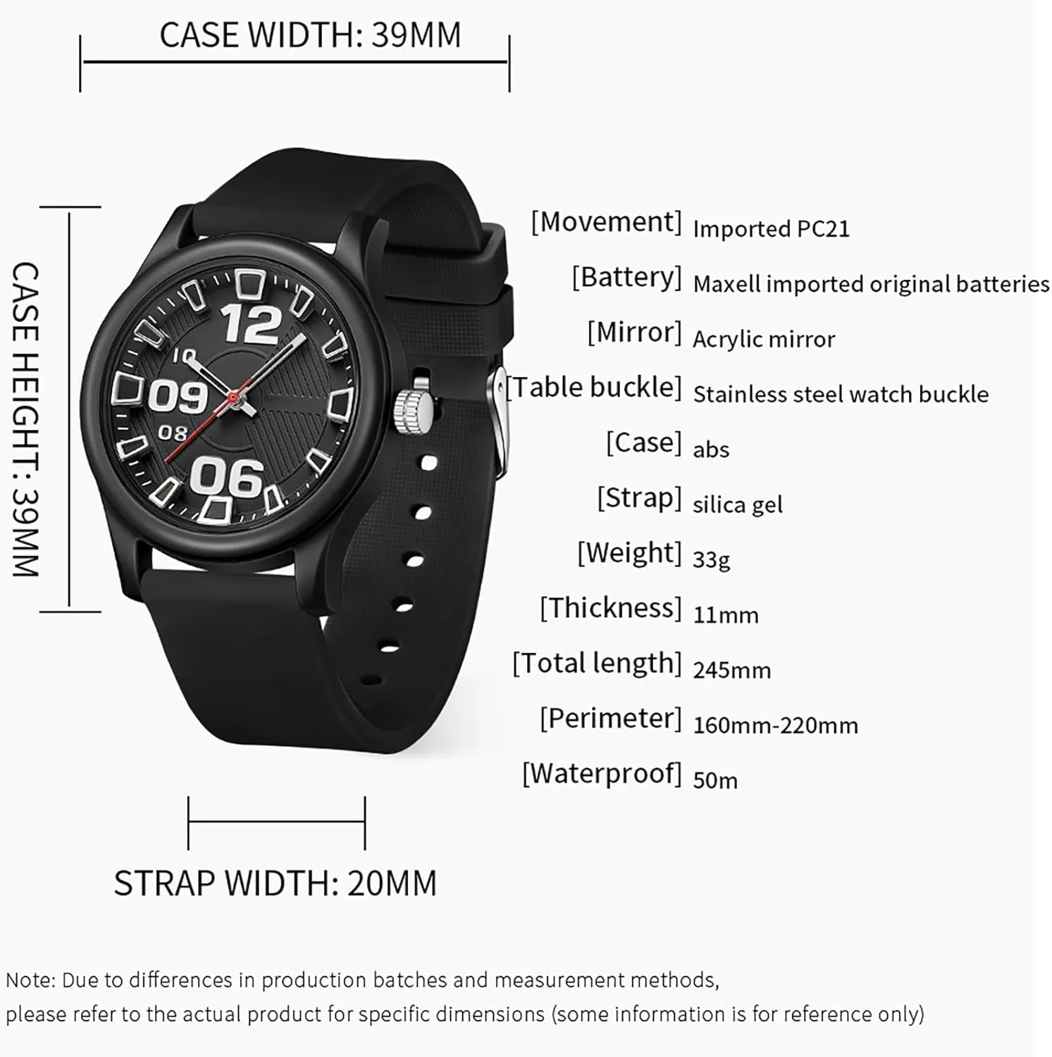 for Women Jelly Series Waterproof 5ATM Easy to Read Watch Silicone Strap Fashion Sports Quartz Wristwatch continuation prolific viable slothful findtime Watches 