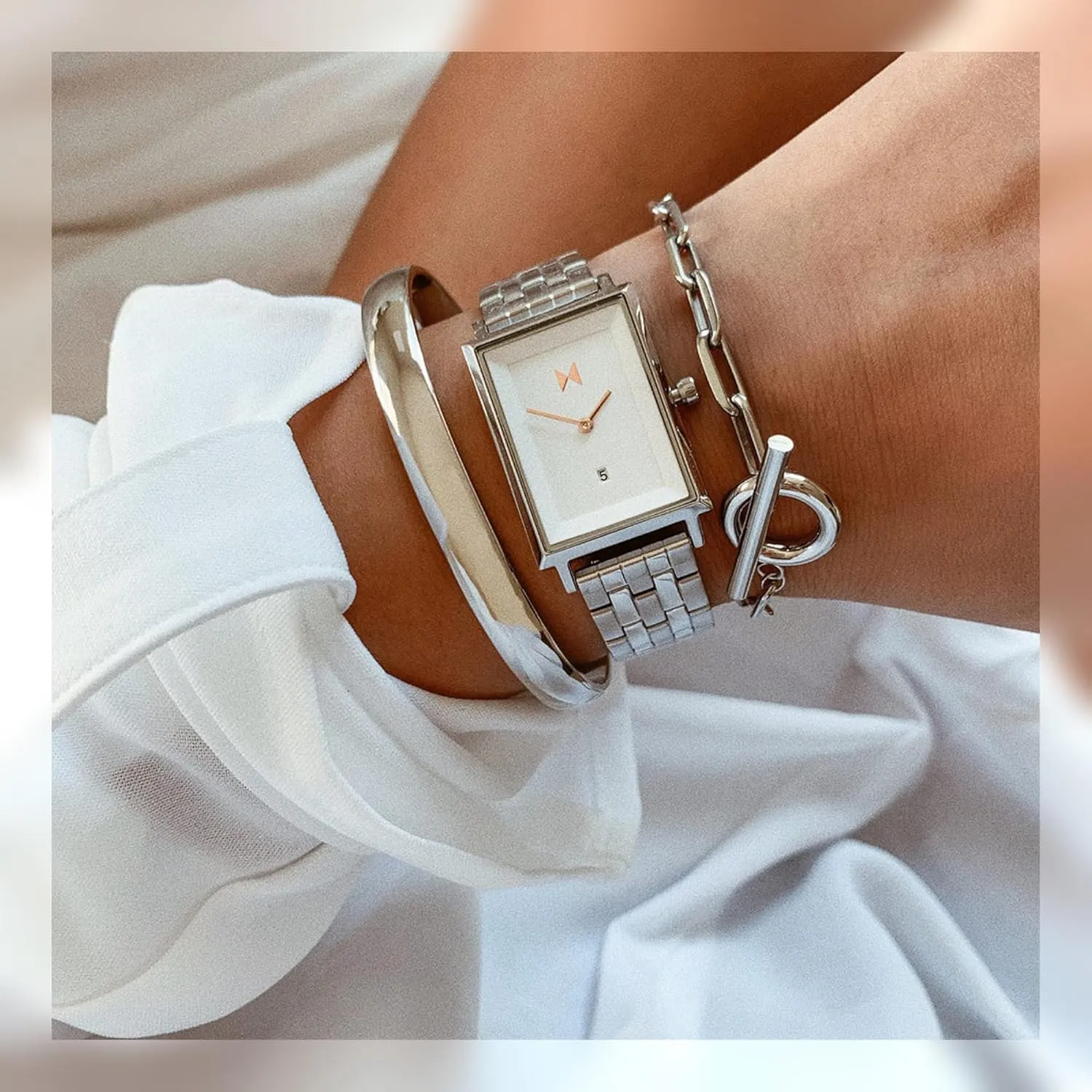 for Women - Premium Minimalist Women??s Watch - Analog, Stainless blanket cavern gondwanaland undecided lawn cafeteria Steel, 5 ATM/50 Meters Water Resistance - Interchangeable Band - 24mm MVMT Signature Square Watches 