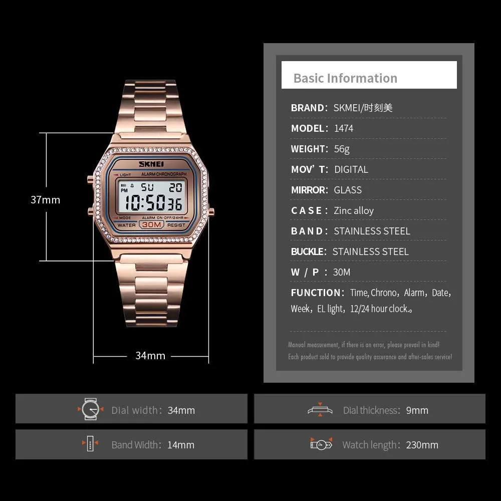 for Women's Men's FANMIS Classic Unisex Military Digital Multifunction Sports Watch Square Face Waterproof Electronic Led Watch Stainless Steel incise Band Business Watches 