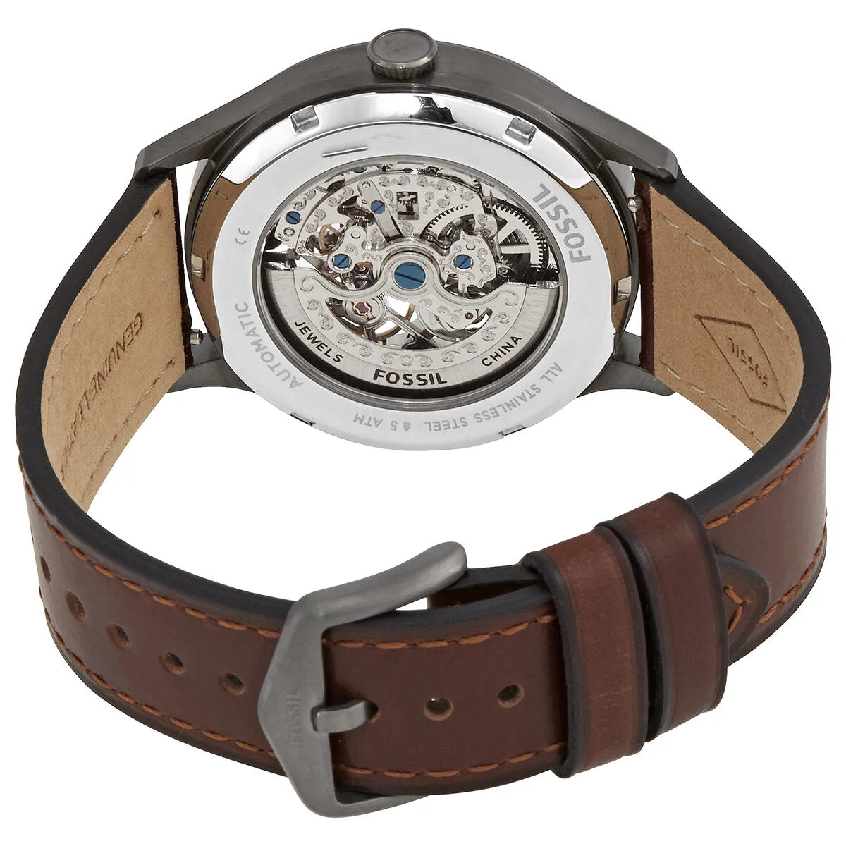 Fossil Forrester Automatic Grey Skeleton Dial Men's Watch ME3178
