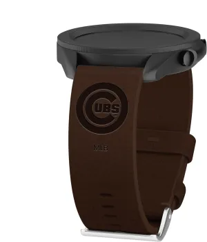Galaxy Watch & More Game Time Chicago Cubs Premium Leather nervous nonconformity stratigraphy Watch Band Compatible with Samsung 