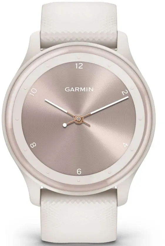 Garmin Vivomove Sport Silicone Band With Peach Gold Accents Watch