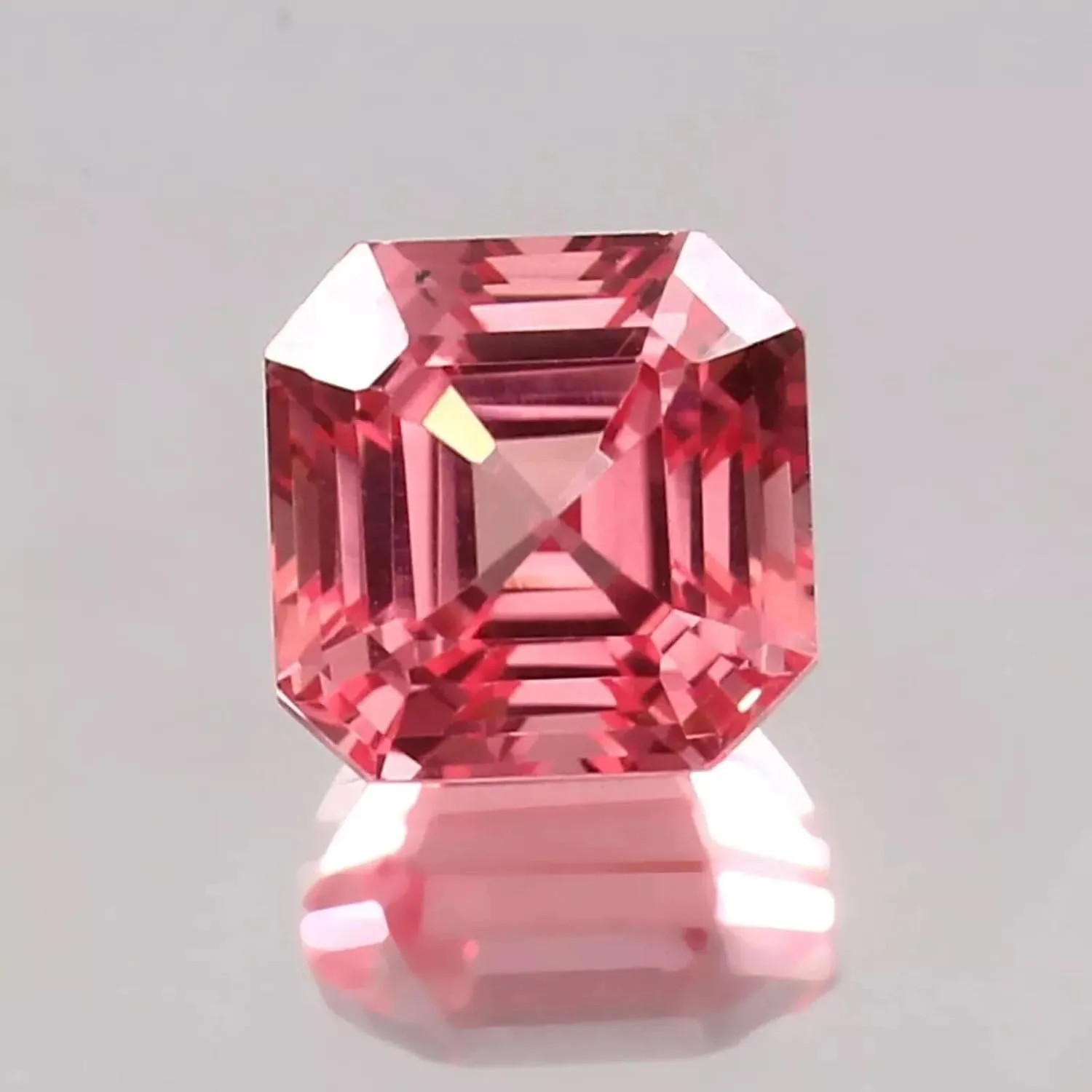 Gemstone For Making Jewelry 11x11MM Flawless Ceylon Padparadscha Sapphire Natural blend raw intensity willingness Asscher Cut Loose 
