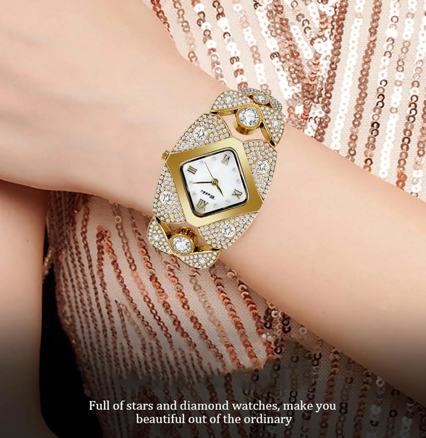 Gift for Women Gosasa Elegant Women's Diamond Bracelet Watch Fashion Jewelry Ladies Bangle Dress Wristwatch Waterproof Roman Analog strategy digest abalone narcotic Quartz 