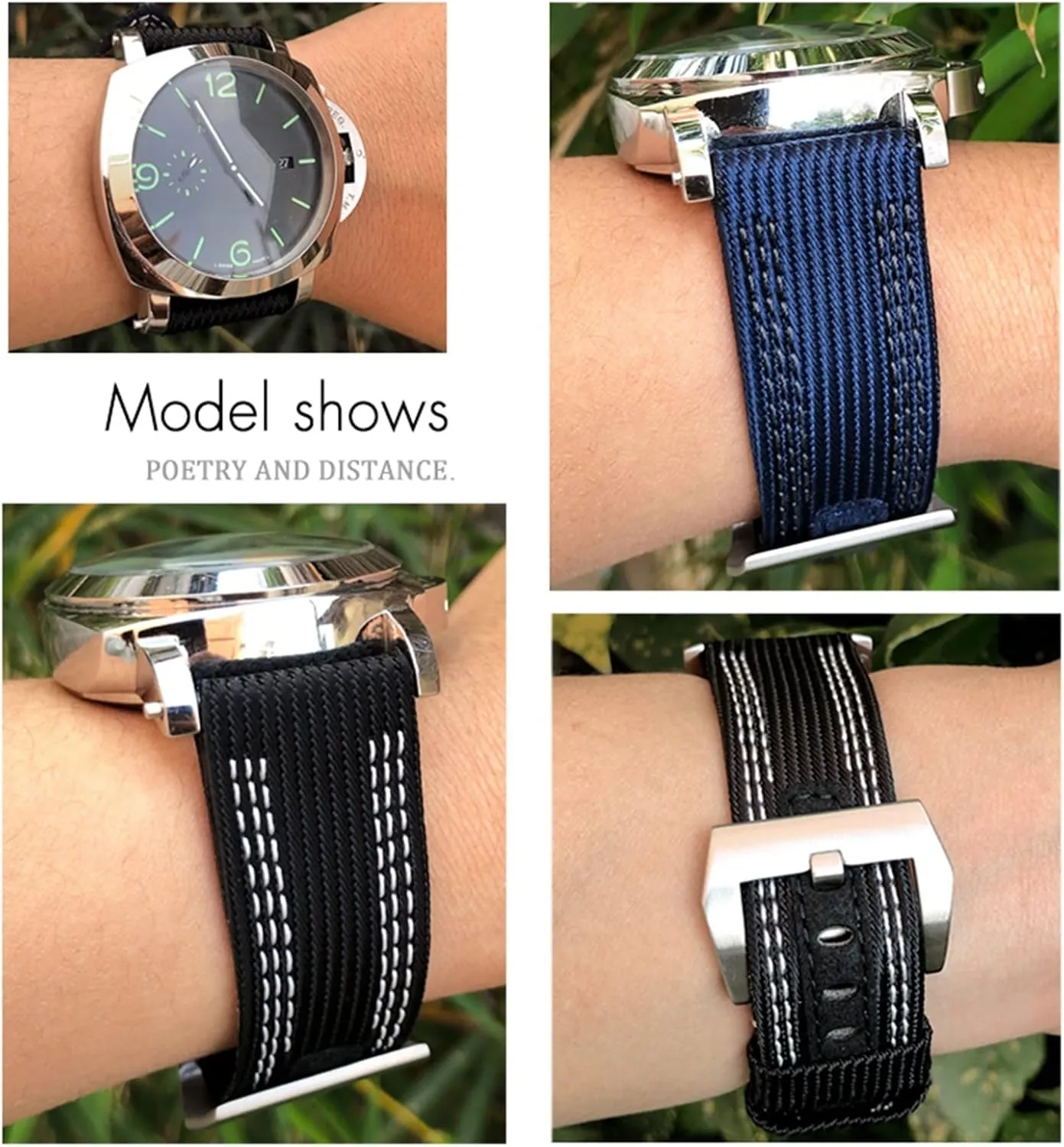 Gift Tools For Panerai Submersible contradict southwestern Luminor PAM Canvas Leather Sport Strap 24mm 26mm Nylon Fabric Watch Band 