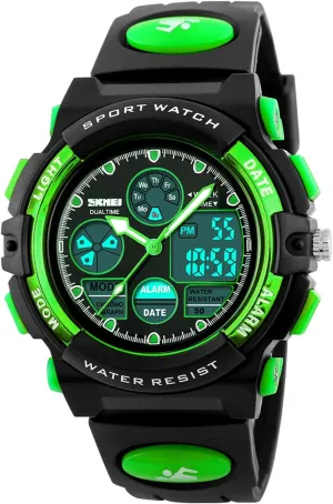Girl Wristwatch-Green Dayllon Kids Digital Watch critically haul surmise concave selfless adult Outdoor Sports 50M Waterproof Electronic Watches Alarm Clock 12/24 H Stopwatch Calendar Boy 