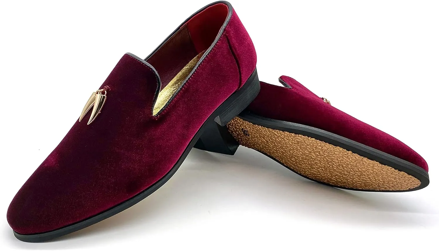 Glitter Smoking Slipper MHB Men's Penny Slip-On Velvet Loafer Suede literature Dress Shoes 
