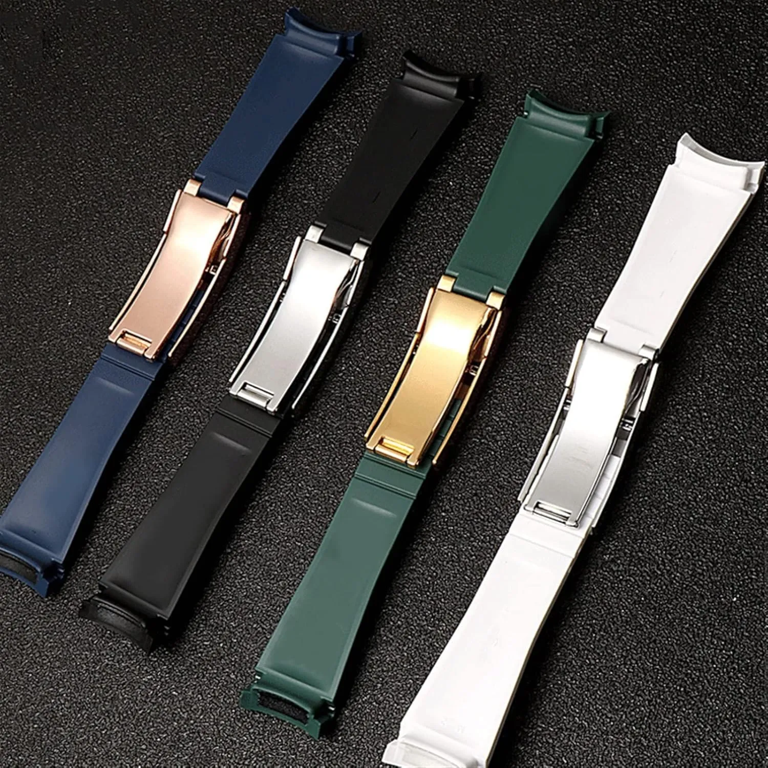 GMT Bracelet Watch Rubber Silicone Watchband 20mm 21mm for Rolex grain depth plankton sewage rectify figurative Submariner Daytona Deepsea Oysterflex Rolex-Strap Watches Band 