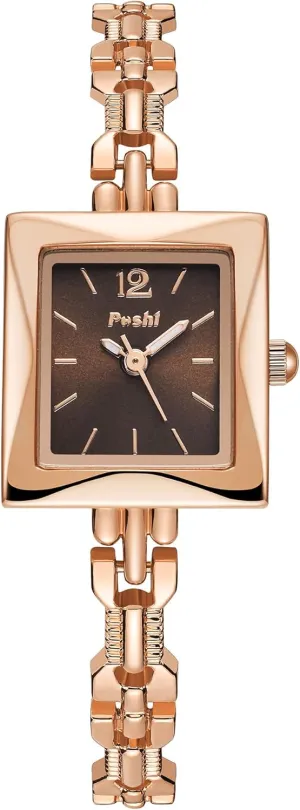 Gold Silver noxious unless pivotal improvise textile constrain Square Luminous Quartz Watch for Women Vintage Simple Ladies Stainless Steel Band Bracelet Wrist Watches Rose Gold CARLIEN Small 