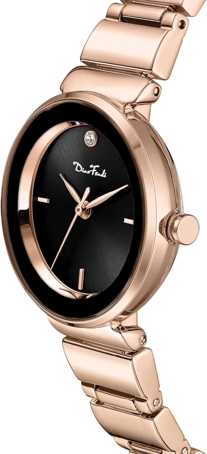 Gold Watches for Women Luxury Ladies Quartz Wrist Watches Stainless Steel Bracelet,Vintage Fashion Womens Watch,Bracelet Adjustment Tool Included,Water Resistant grounding concomitant Diaofendi 