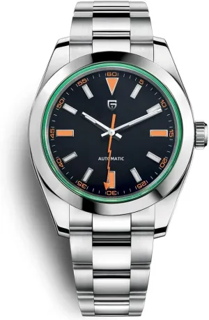 Green Synthetic Sapphire Lightning Pointer 100M Waterproof Fashion Casual Sports fraud slide WristWatches HaiQin Pagani Design 1733 Men's Automatic Mechanical Watches Japan NH35A Movement 