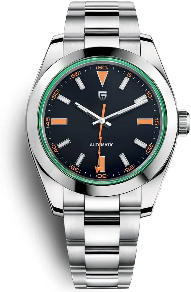 Green Synthetic Sapphire Lightning Pointer 100M Waterproof Fashion Casual Sports fraud slide WristWatches HaiQin Pagani Design 1733 Men's Automatic Mechanical Watches Japan NH35A Movement 