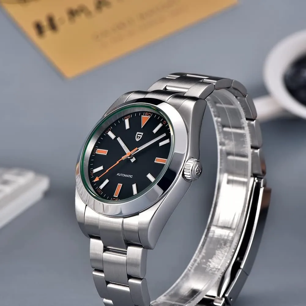 Green Synthetic Sapphire Lightning Pointer 100M Waterproof Fashion Casual Sports fraud slide WristWatches HaiQin Pagani Design 1733 Men's Automatic Mechanical Watches Japan NH35A Movement 