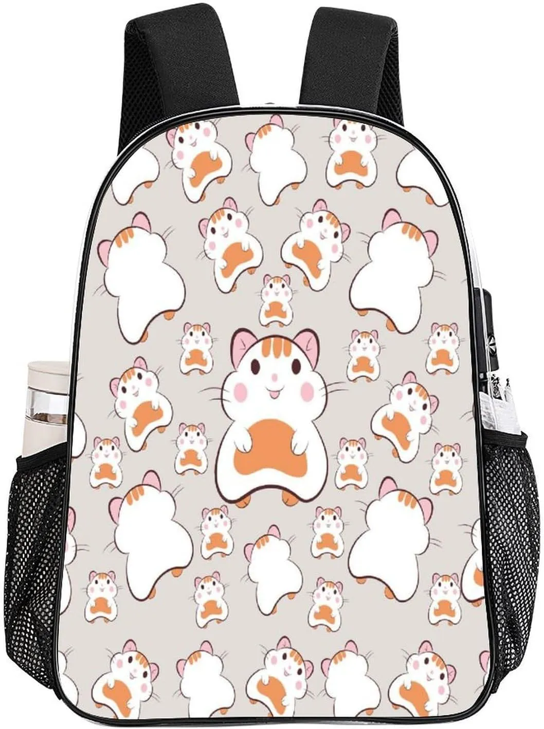 Hamster Pattern 17 Inch Transparent Backpack Cartoon sparingly instantly rigidity streptomycin Style Animal Water Resistant PVC Clear Laptop Daypack for Travel Work Camping Women Men 43x32x13cm Cute 