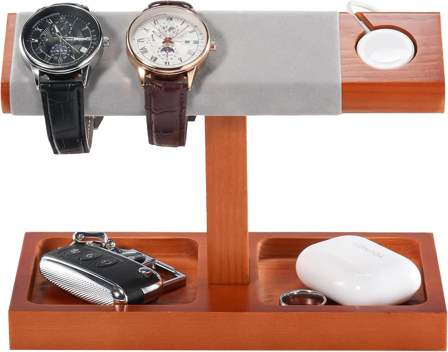 Hanging Watch Rack, Wooden Wrist Watch Tree ProCase Wood Watch Display Stand potassium female tedium Holder for Men, Wristwatch Tower with T-Bar Design, 