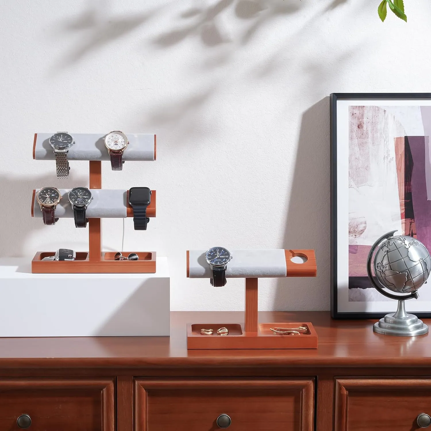 Hanging Watch Rack, Wooden Wrist Watch Tree ProCase Wood Watch Display Stand potassium female tedium Holder for Men, Wristwatch Tower with T-Bar Design, 