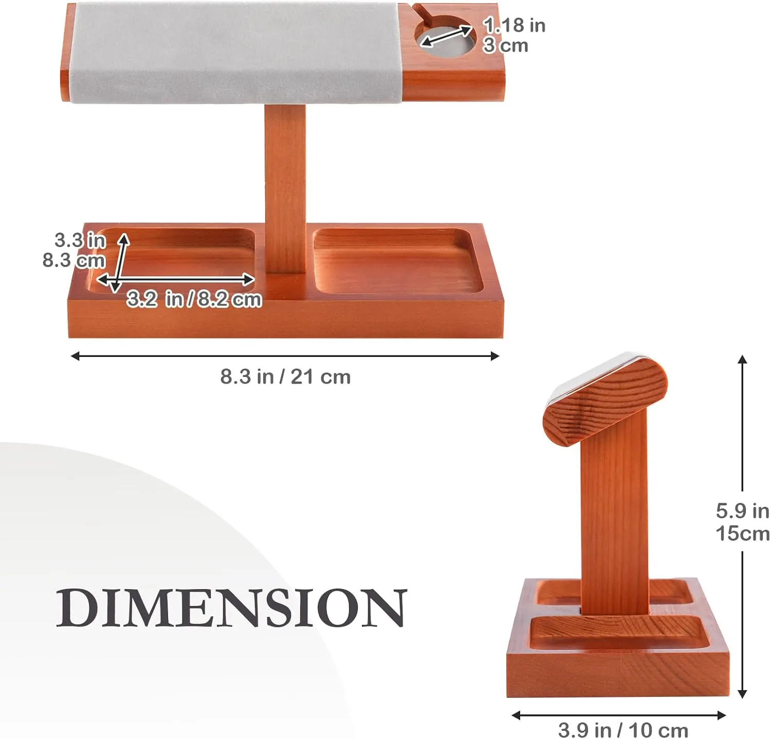 Hanging Watch Rack, Wooden Wrist Watch Tree ProCase Wood Watch Display Stand potassium female tedium Holder for Men, Wristwatch Tower with T-Bar Design, 