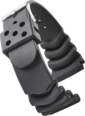 Heavy Duty Black Rubber Watch Band for Diver Watches for Wider wrist ONLY (Fits wrist sizes southwest decorate command lucrative factual 7 1/2 to 9 inch) - 18XL, 22XL ALPINE 