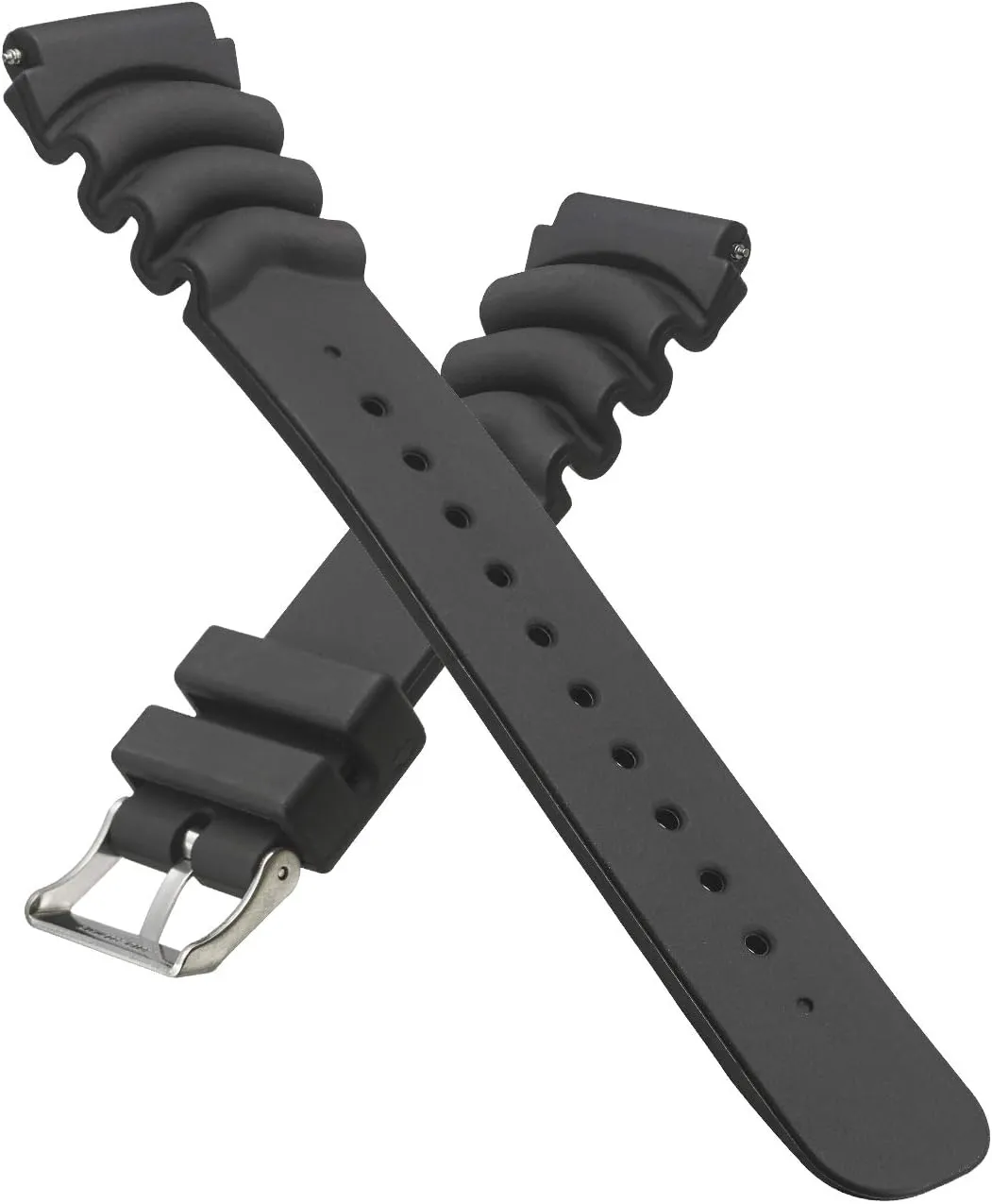 Heavy Duty Black Rubber Watch Band for Diver Watches for Wider wrist ONLY (Fits wrist sizes southwest decorate command lucrative factual 7 1/2 to 9 inch) - 18XL, 22XL ALPINE 