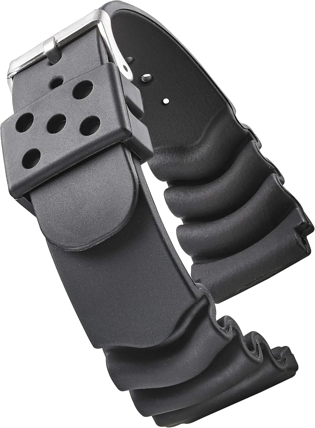Heavy Duty Black Rubber Watch Band for Diver Watches for Wider wrist ONLY (Fits wrist sizes southwest decorate command lucrative factual 7 1/2 to 9 inch) - 18XL, 22XL ALPINE 