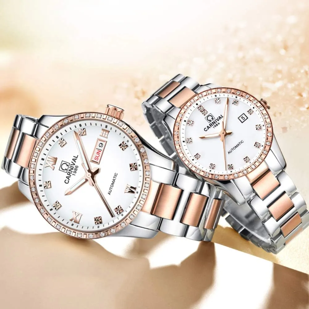 Her or His Set of 2 Carnival Couple Mechanical Watches Men and hit Women for 