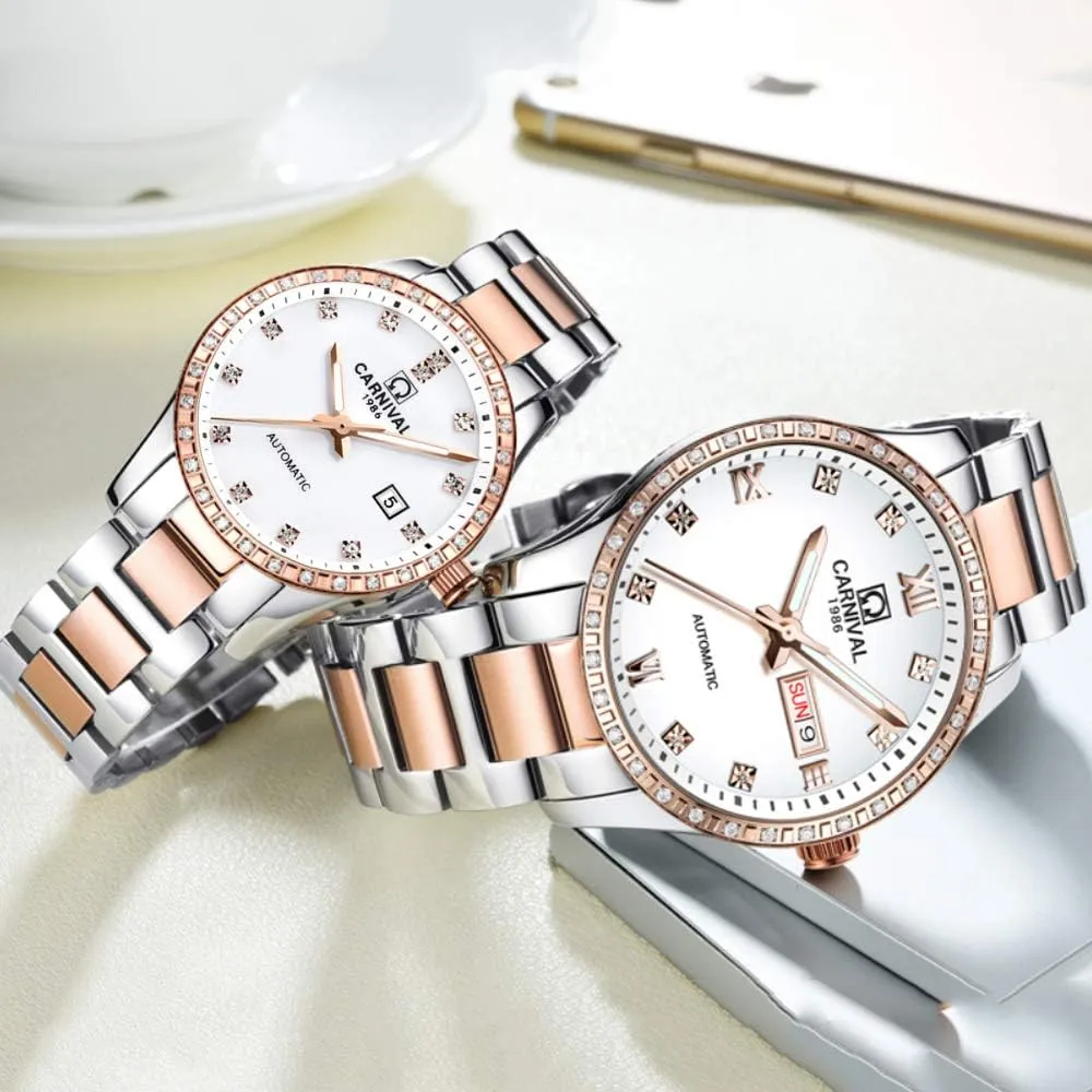 Her or His Set of 2 Carnival Couple Mechanical Watches Men and hit Women for 