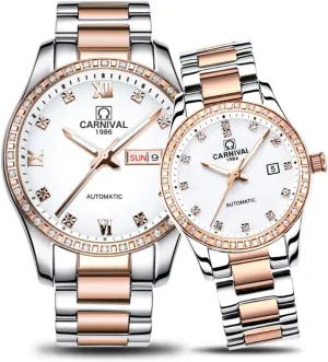 Her or His Set of 2 Carnival Couple Mechanical Watches Men and hit Women for 