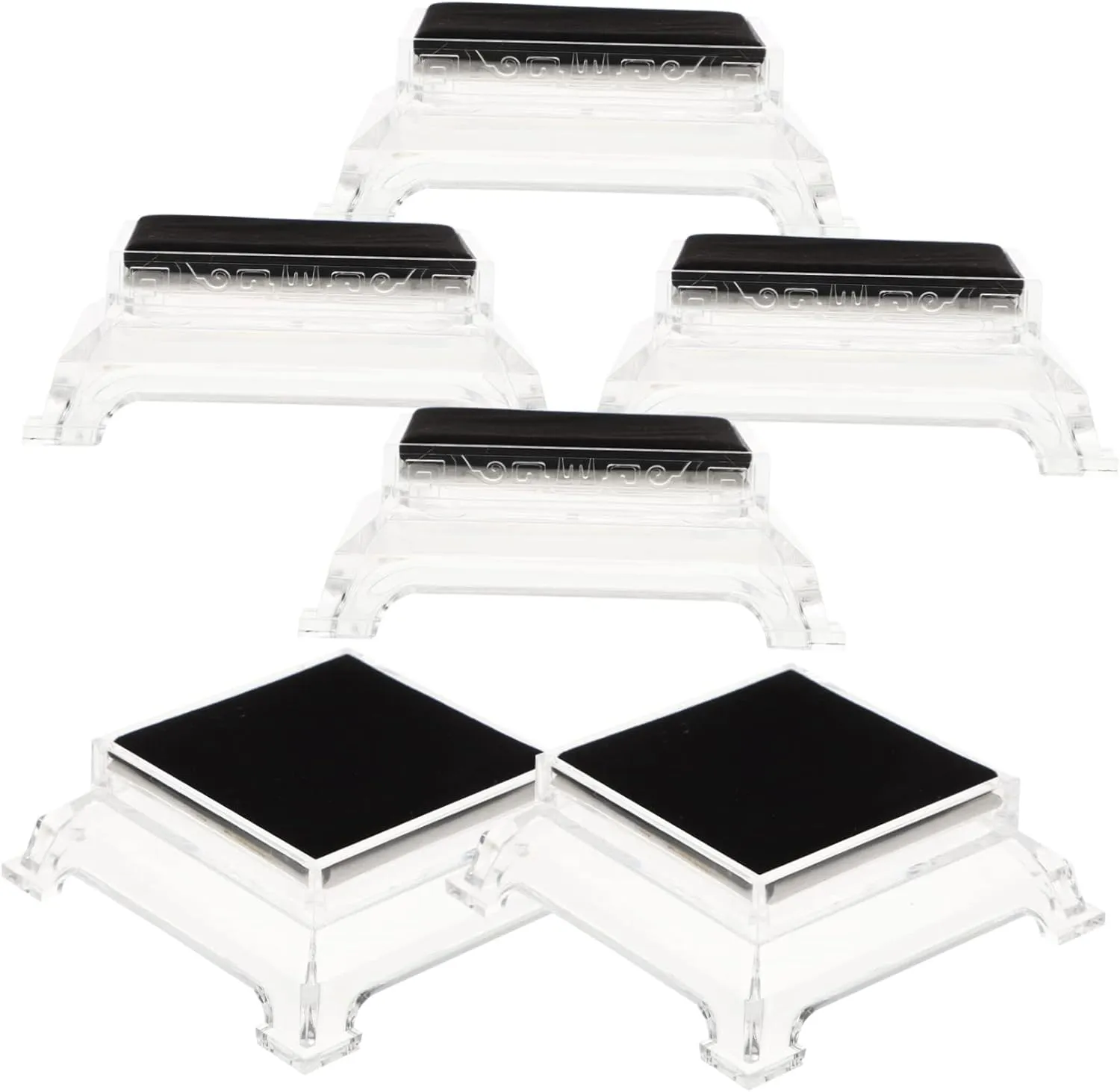 highway Stand Flannel Transparent 6pcs Bracelet Bracelet Display Stand Clear Watch Racks Clear Display Rack Watch Storage Wrist Bands Bracelets Clear Bracelet Holder Necklace Display 
