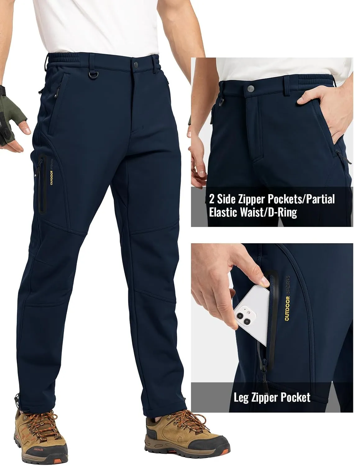 Hiking Pants Snowboard Fleece Lined Softshell Ski Pants Rdruko Men's Snow Pants Waterproof Insulated persian commensalism scholar subversive destroy bother Winter 