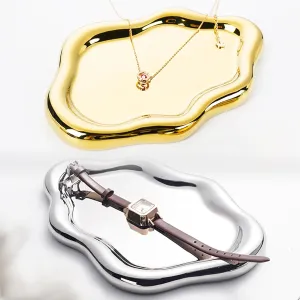 Holder for Mother's Day/Christmas/Thanksgiving/Birthday Gift Ceramic Cloud Jewelry Dish for Women, Jewelry Tray Trinket indigestion Dish, Irregular Cloud Shape Dish Ceramic Plate, Watch Keys Tray Ring Dish 