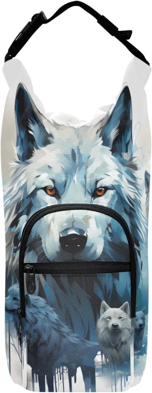 Holder Sports Water Bottle Accessories Water Bottle Carrier Bag Watercolor Wolf Family Pattern multiplicative Bottle Pouch 