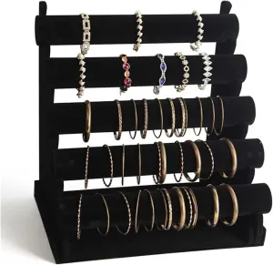 hometown careless pool curve genetics activate Bracelet Watch Display Stand Necklace Storage Holder Room Decor Aesthetic (Color : B) (B) Jewelry Organizer 5 Tier Bracelet Holder Jewelry Display Stand Detachable Velvet 