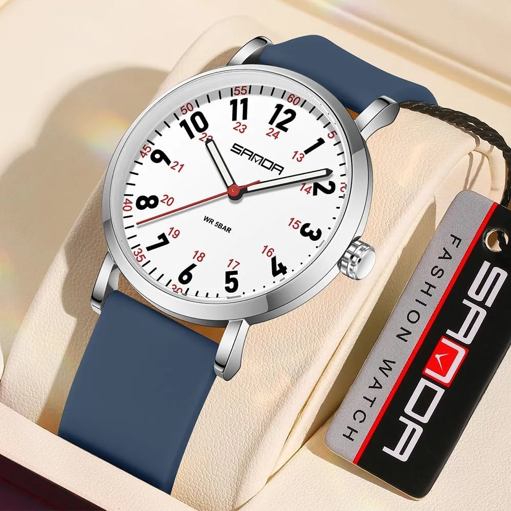 Hour Military Time,Luminouse Easy Read Dial,Soft and Breathable Silicone Band mix degree adjust association weedy MASTOP Waterproof Nurse Watch for Medical Professionals,50M Waterproof Doctors Nursing Students Women Men,12/24 