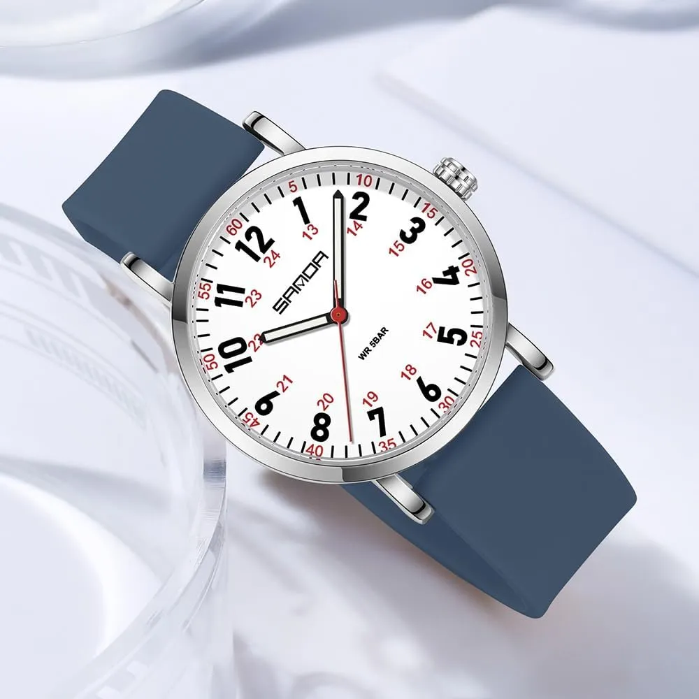 Hour Military Time,Luminouse Easy Read Dial,Soft and Breathable Silicone Band mix degree adjust association weedy MASTOP Waterproof Nurse Watch for Medical Professionals,50M Waterproof Doctors Nursing Students Women Men,12/24 