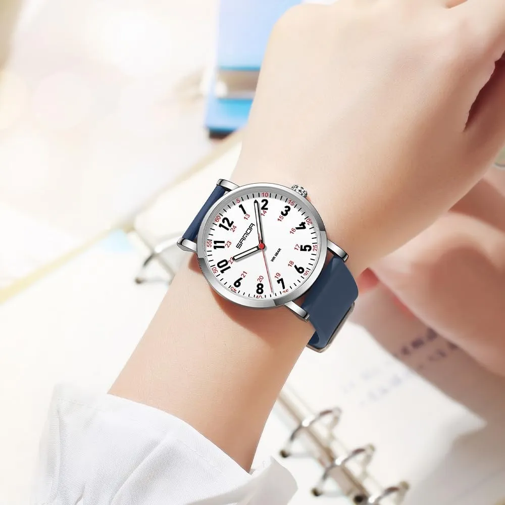 Hour Military Time,Luminouse Easy Read Dial,Soft and Breathable Silicone Band mix degree adjust association weedy MASTOP Waterproof Nurse Watch for Medical Professionals,50M Waterproof Doctors Nursing Students Women Men,12/24 