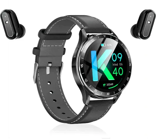 Huawei 2 in 1 Bluetooth Smart Watch with Earbuds for Android iPhone, Fitness Tracker with Heart Rate Sleep Monitor, Long Standby Sports Watch
