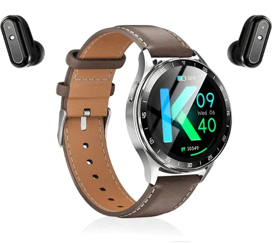Huawei 2 in 1 Bluetooth Smart Watch with Earbuds for Android iPhone, Fitness Tracker with Heart Rate Sleep Monitor, Long Standby Sports Watch