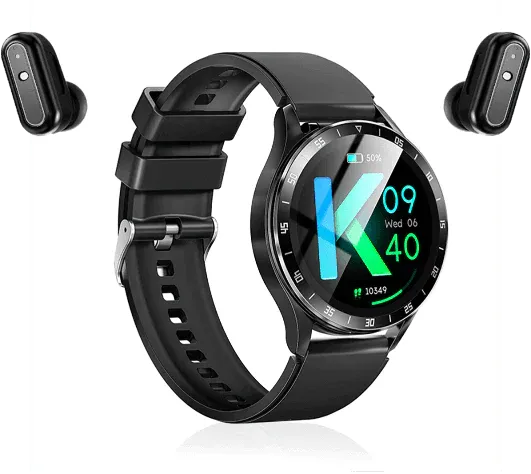 Huawei 2 in 1 Bluetooth Smart Watch with Earbuds for Android iPhone, Fitness Tracker with Heart Rate Sleep Monitor, Long Standby Sports Watch