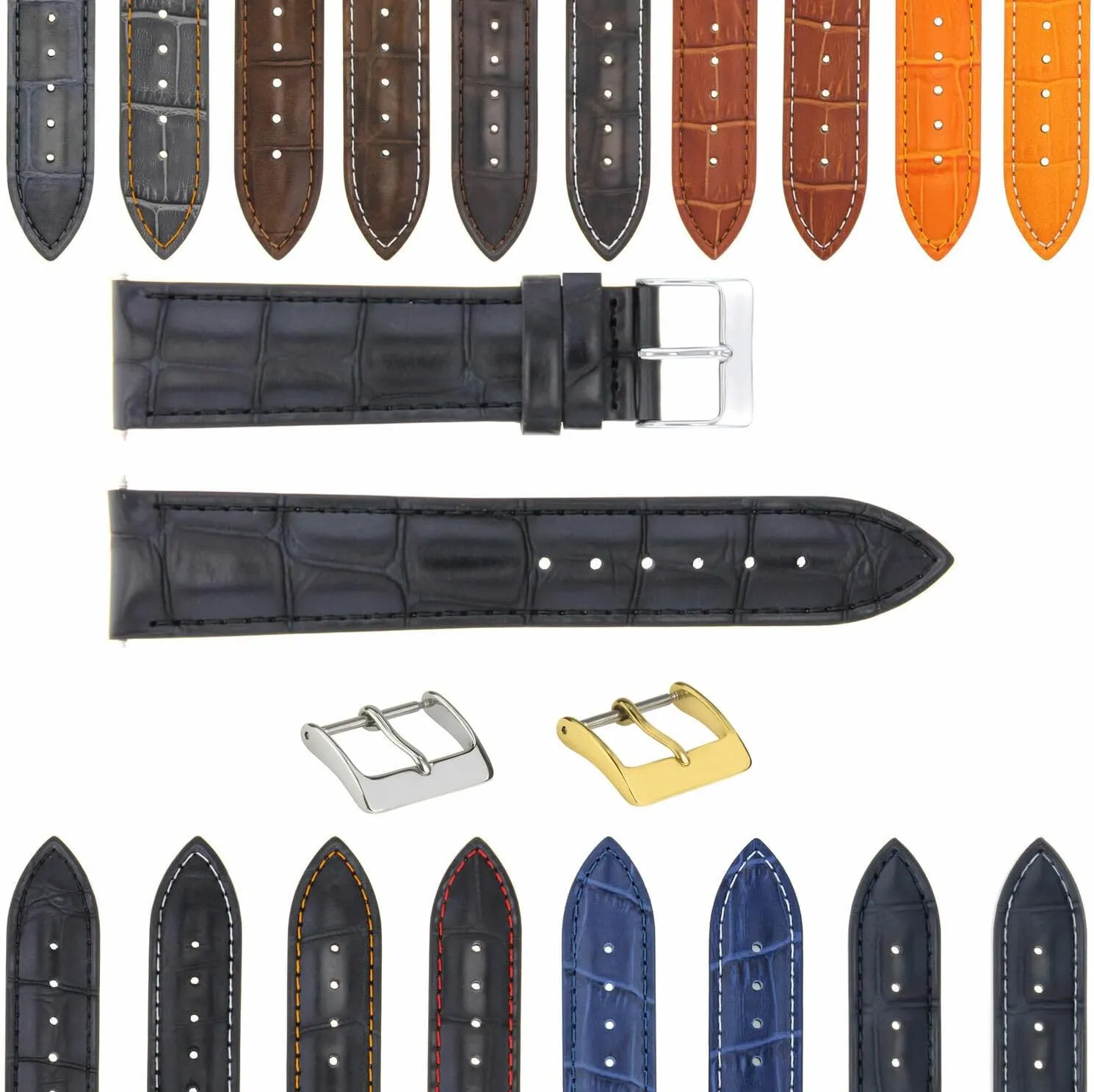 hypothesize shoemaking Deployment Clasp Compatible With Bulova Watch 3B Ewatchparts 17-24mm Leather Watch Band Strap With 