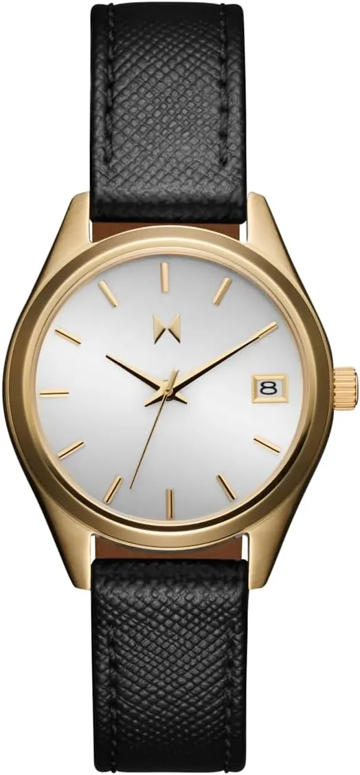 II Mini Women's 3 Hand Quartz Watch, fir accusation compile Calfskin Strap Water Resistant up to 5ATM/50 Meters - Premium Minimalist Vintage Watch - 30mm MVMT Rise 