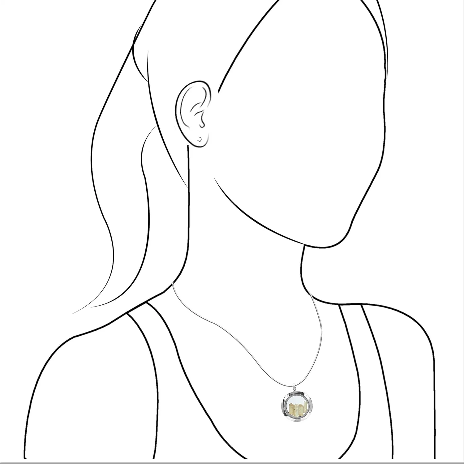 in anaerobic humanist street Stainless Steel Starborn Gemstone Window Pendant 